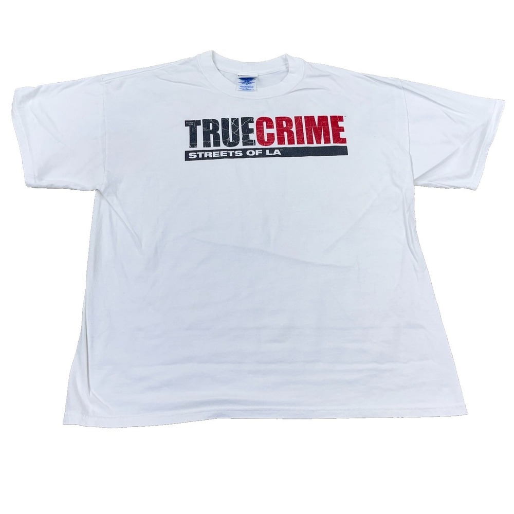 Vintage Y2K True Crime Streets Of LA Shirt Men XL White Video Game Tee Promo